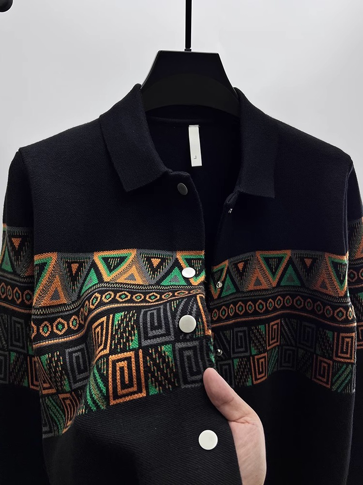 Urban Ethnic Fashion - Cárdigan de Punto para Hombre, Estilo