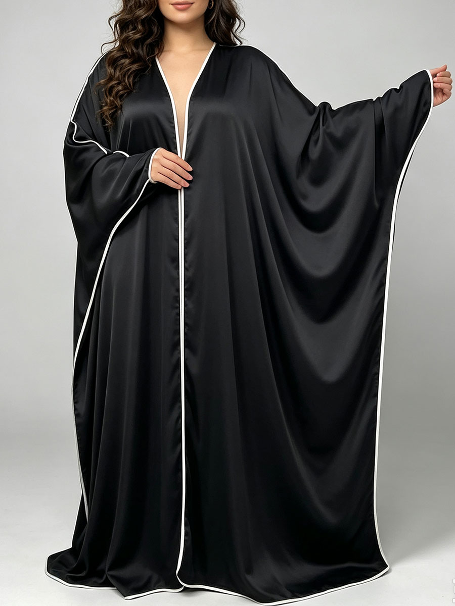 Abaya Modest Wear - Elegante Abaya Kimono de Satén para