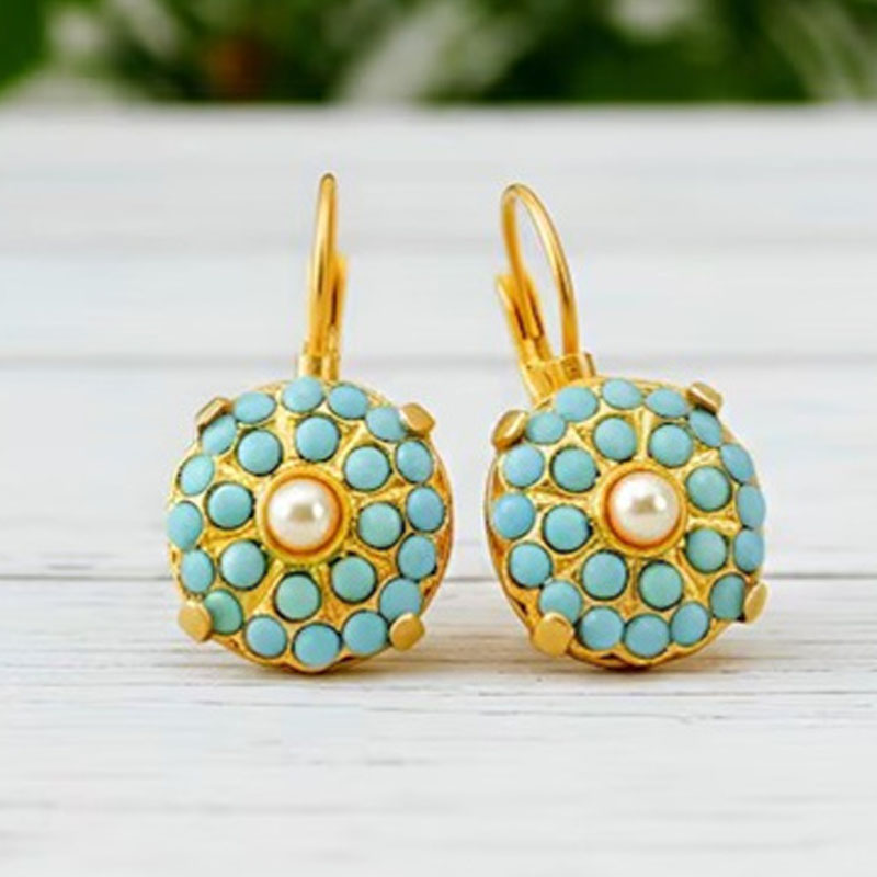 Ethnic Fashion Wear For Women - Pendientes Colgantes Vintage con Incrustaciones de