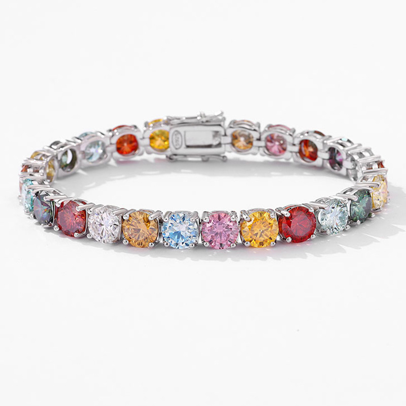 Ethnic Fashion Wear For Women - Pulsera de moissanita color dopamina en