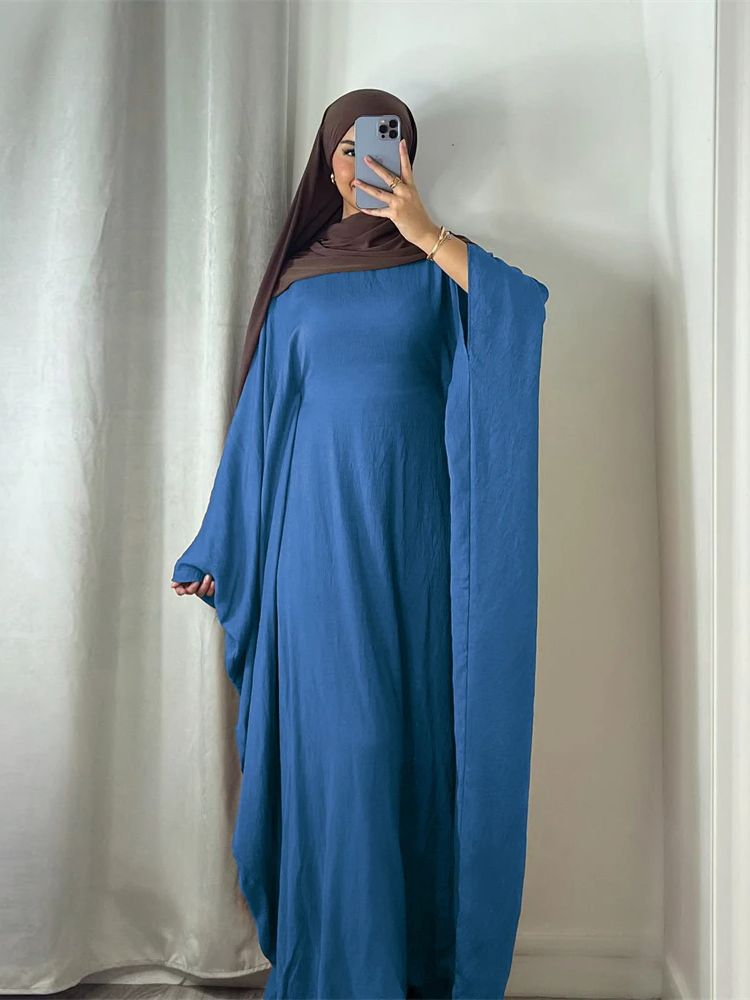 Abaya Modest Wear - Ramadán Eid crepé suave Khimar Batwing