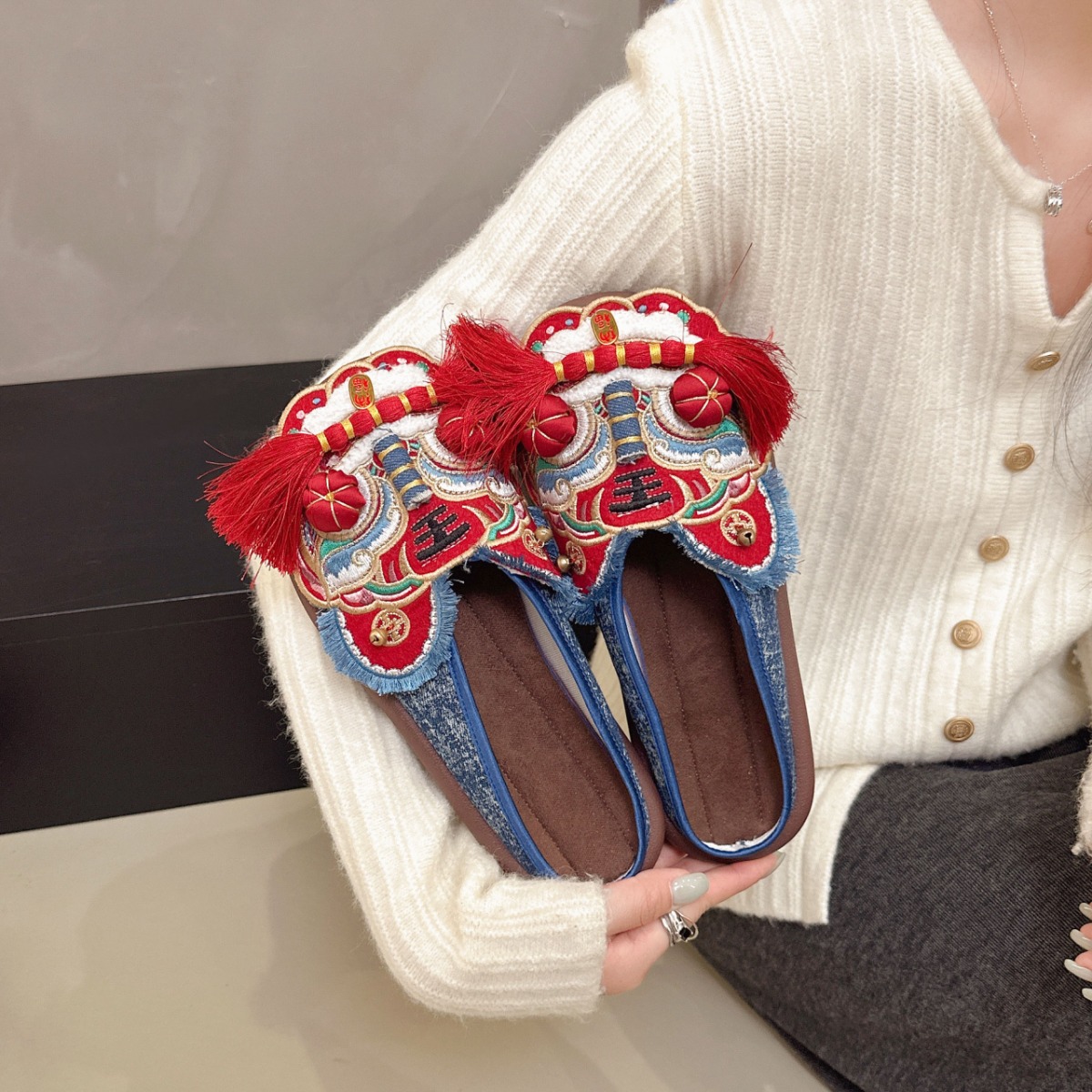 Zapatillas de casa para mujer, - Ethnic Fashion House reseña y precio