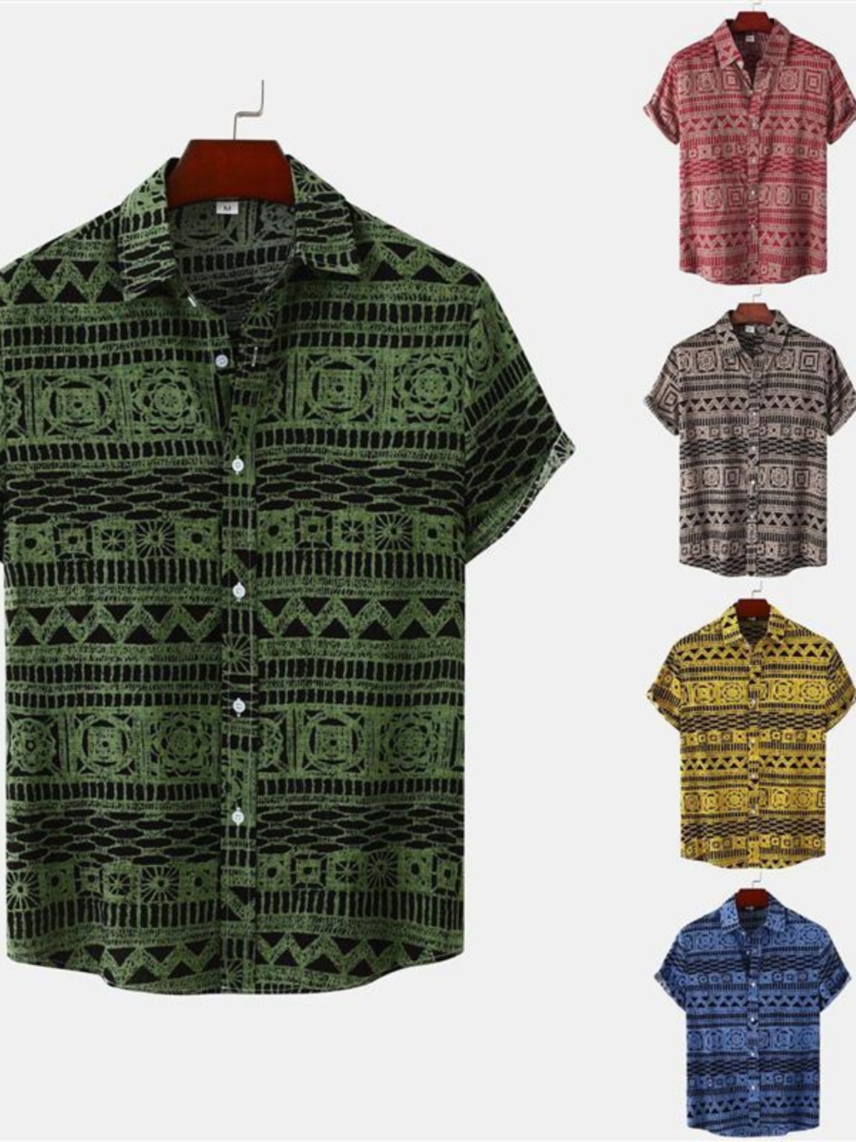 Camisa de manga corta para hom - Urban Ethnic Fashion reseña y precio