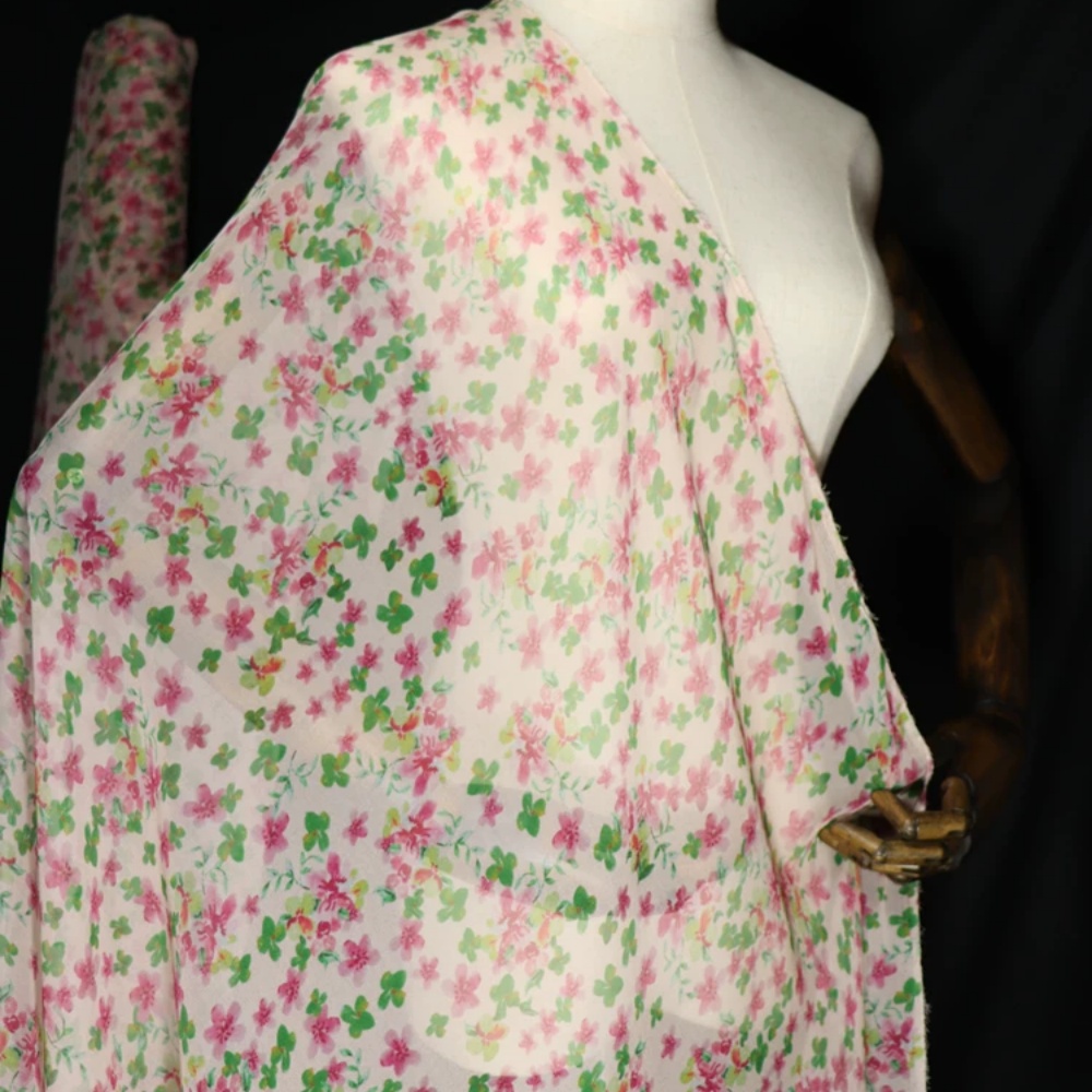 Tela de Georgette de Seda Pura - Saree Georgette Women reseña y precio