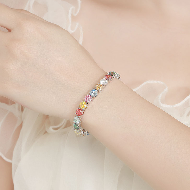 Pulsera de moissanita color do - Ethnic Fashion Wear For Women reseña y precio
