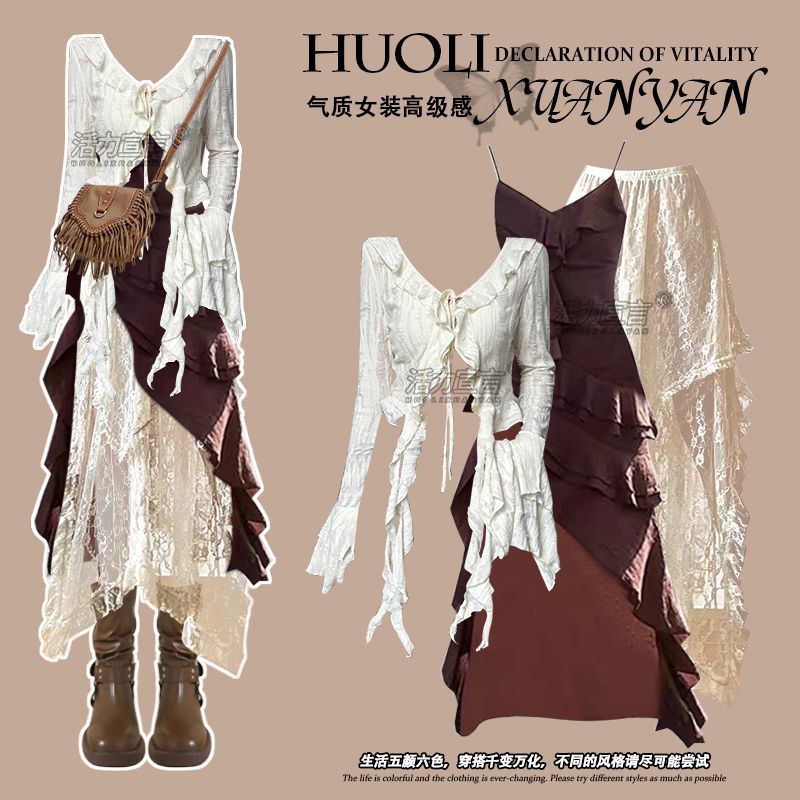 Otoño nuevo Top ajustado Irreg - Ethnic Fashion Dress reseña y precio