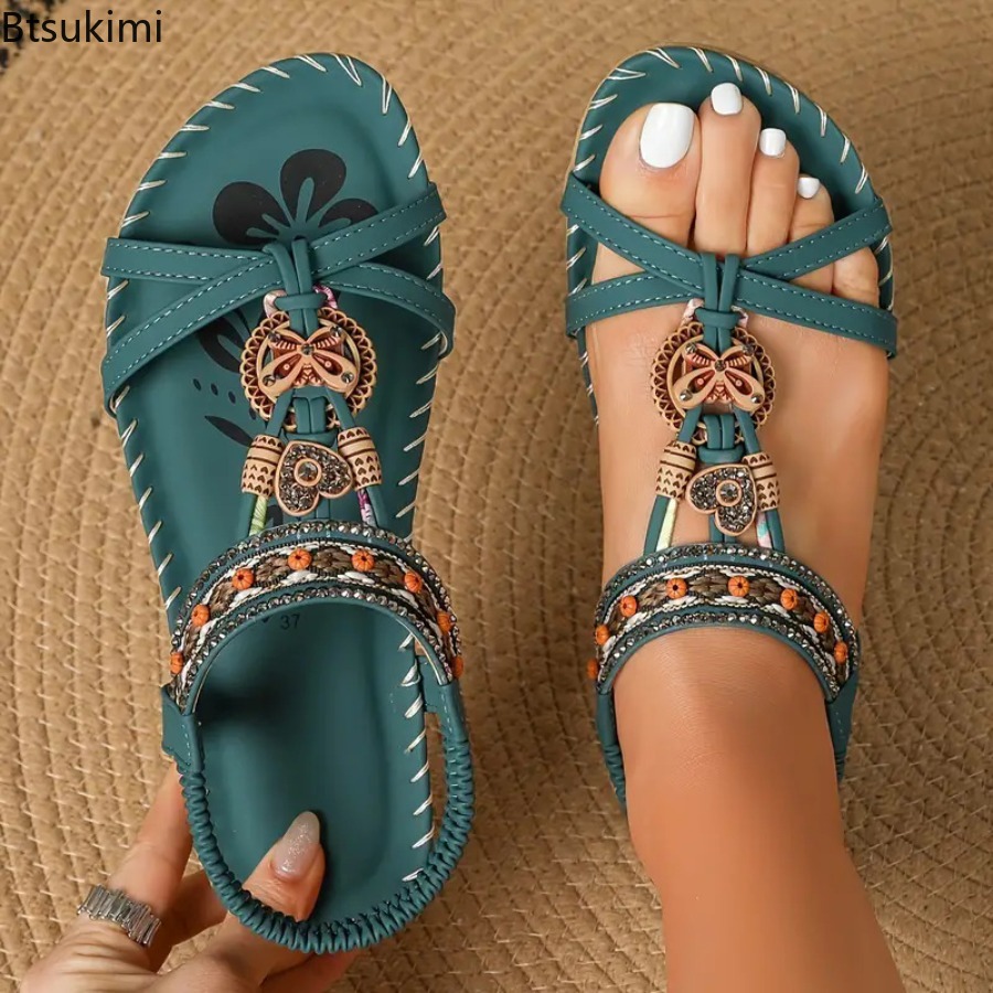 Sandalias Bohemias para Mujer, - Ethnic Fashion Dress reseña y precio