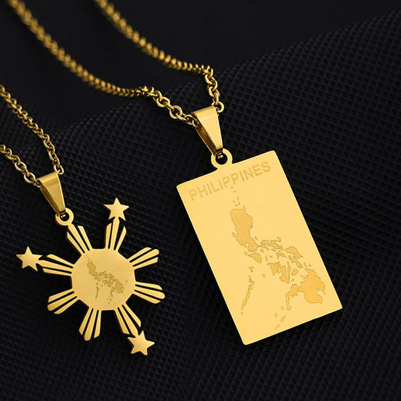 Collares con colgante de acero - Ethnic Fashion Philippines reseña y precio