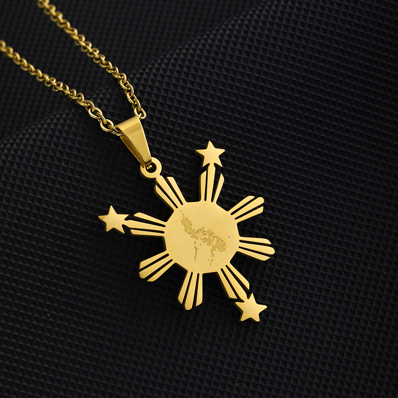 Collares con colgante de acero - Ethnic Fashion Philippines reseña y precio